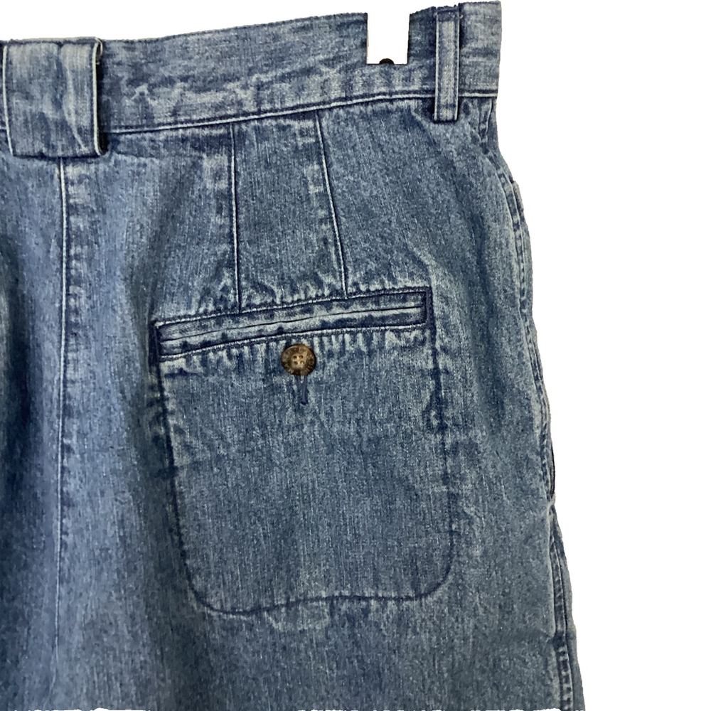 Marsh Landing Vintage Denim Shorts High Waisted Pleated Size 10 - Picture 4 of 6